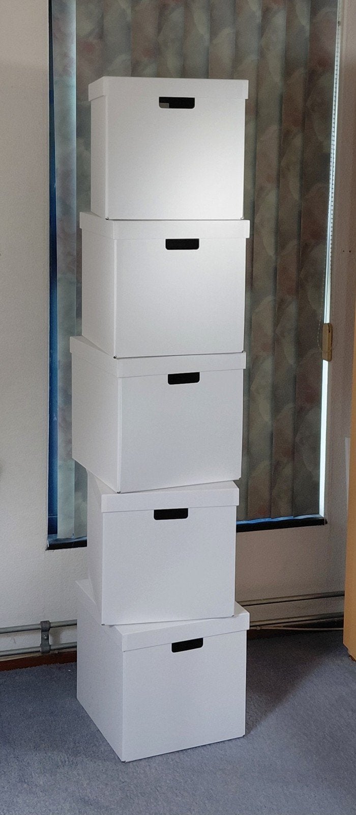 Ikea opbergdoos vierkant, opvouwbaar, 5 stuks, Doos, Minder dan 35 cm, Minder dan 50 cm, Ophalen of Verzenden