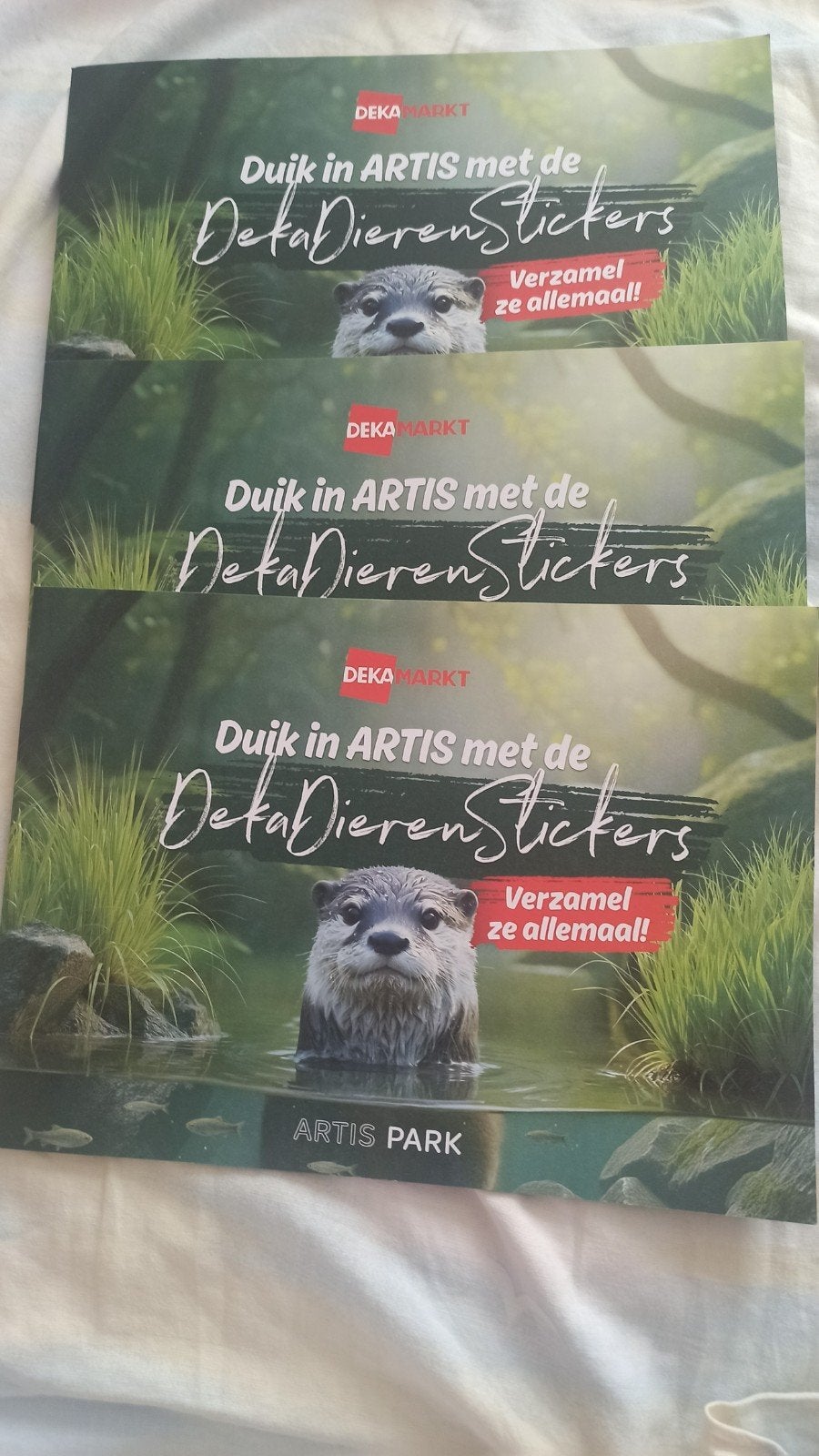 3 lege Artis Sticker boekjes  of 30 Artis stickers zakjes, Dekamarkt, Ophalen of Verzenden