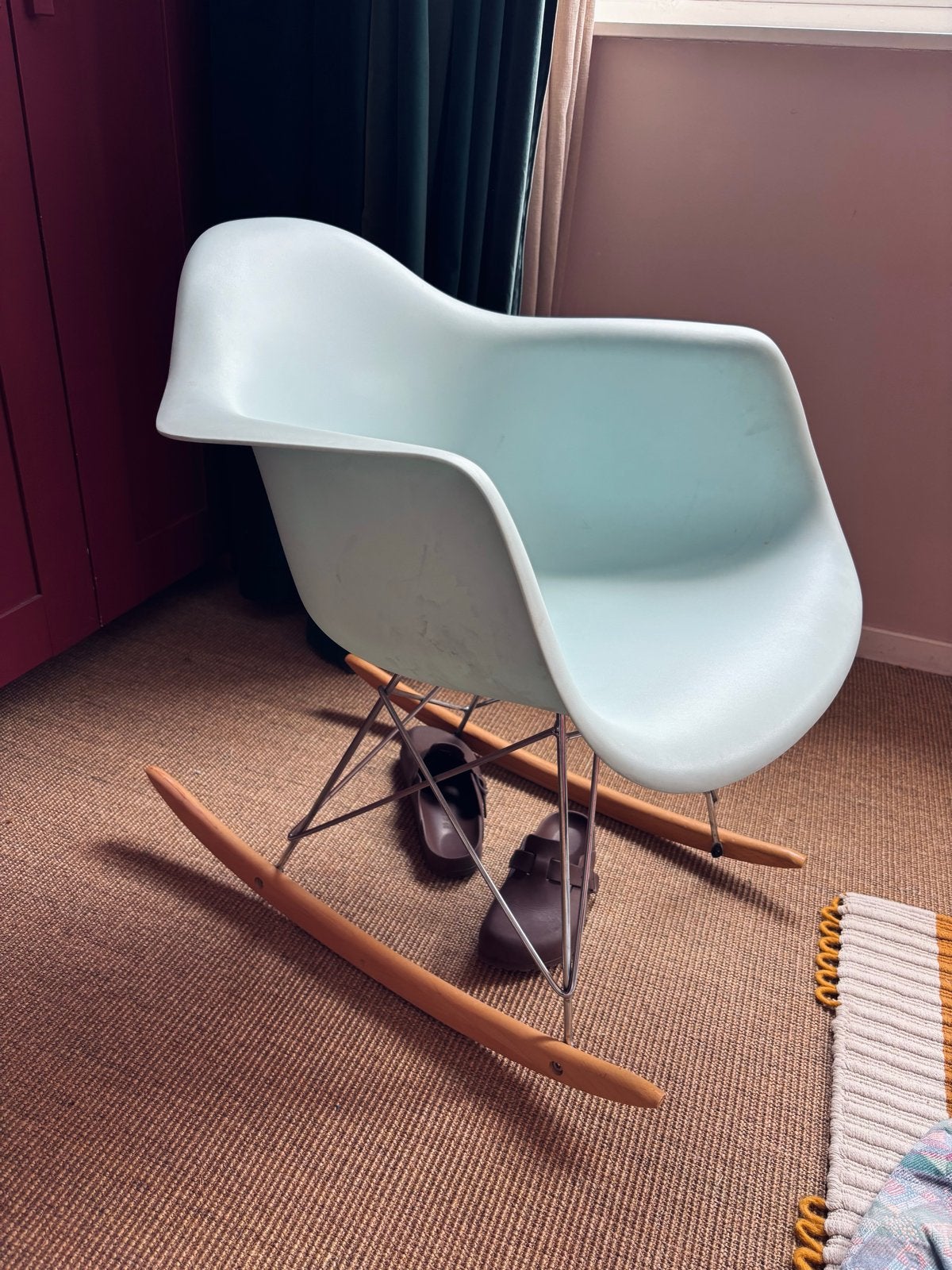 Eames Vitra Schommelstoel replica - Lichtblauw, Ophalen of Verzenden