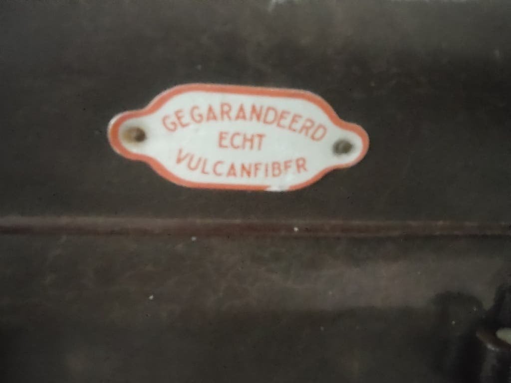 K746 VINTAGE koffer VULCANFIBRE jaren 40, 60 tot 70 cm, Overige materialen, Gebruikt, Onbekend