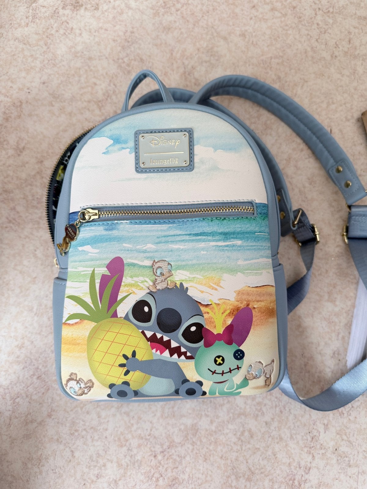 Loungefly - Stitch - Backpack, Ophalen of Verzenden, Overige figuren, Zo goed als nieuw, Tas, Koffer of Zak