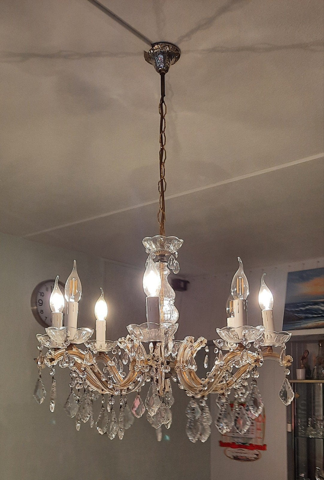 Elegante vintage kroonluchter, Ophalen