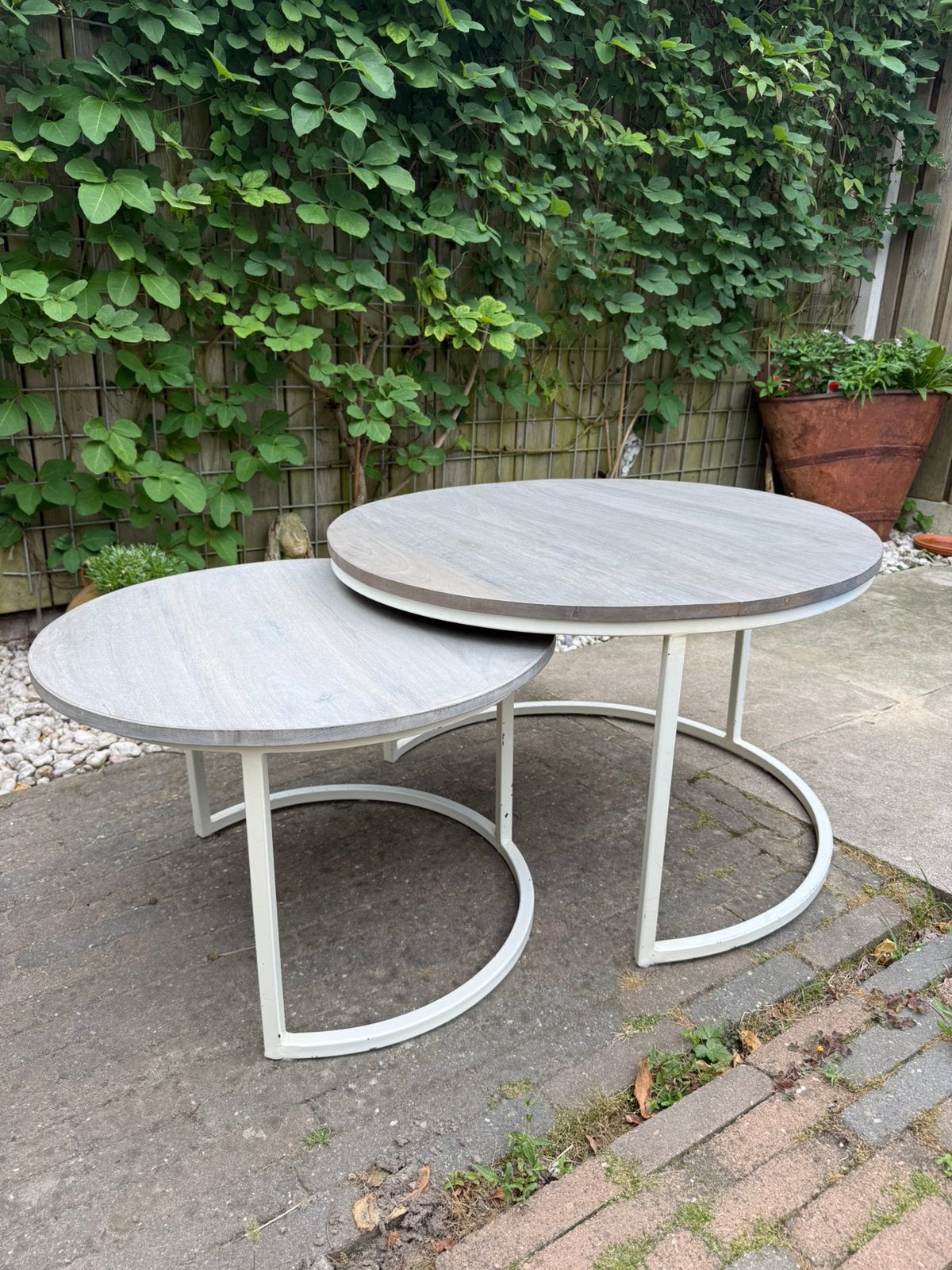 2 in 1 tafel, 100 tot 150 cm, Zo goed als nieuw, Metaal, Rechthoekig