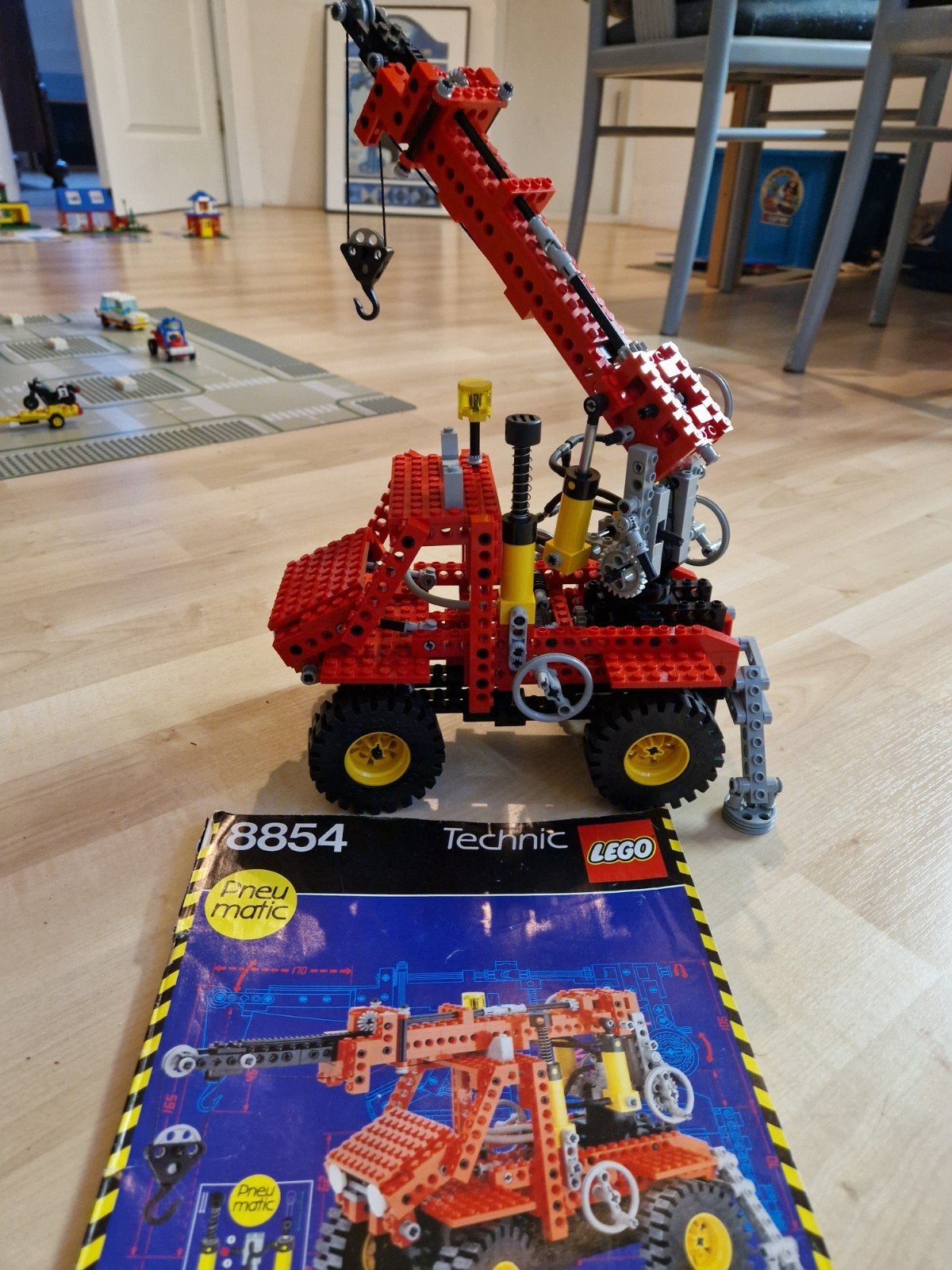 lego kraanwagen 8854 pneumatiek, Ophalen of Verzenden