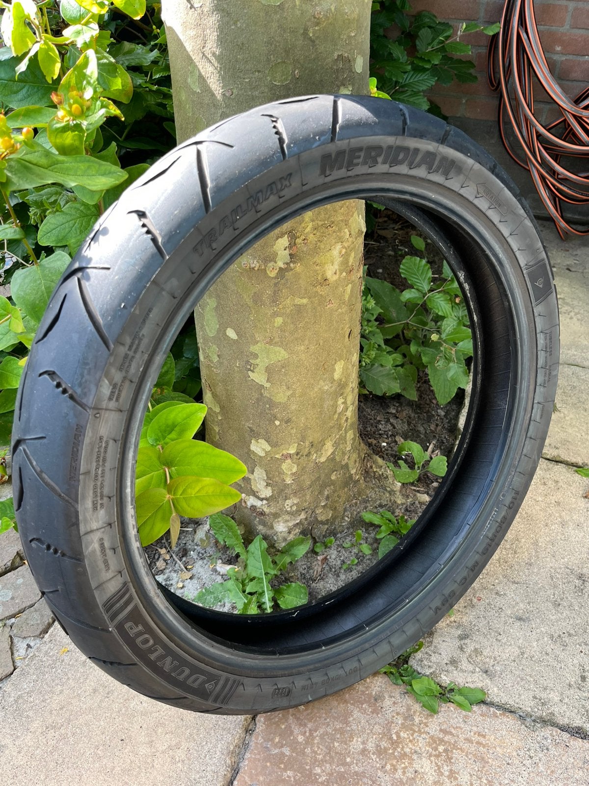 Motorband Dunlop Meridian Trailmax 110/80-19, Ophalen of Verzenden, Gebruikt