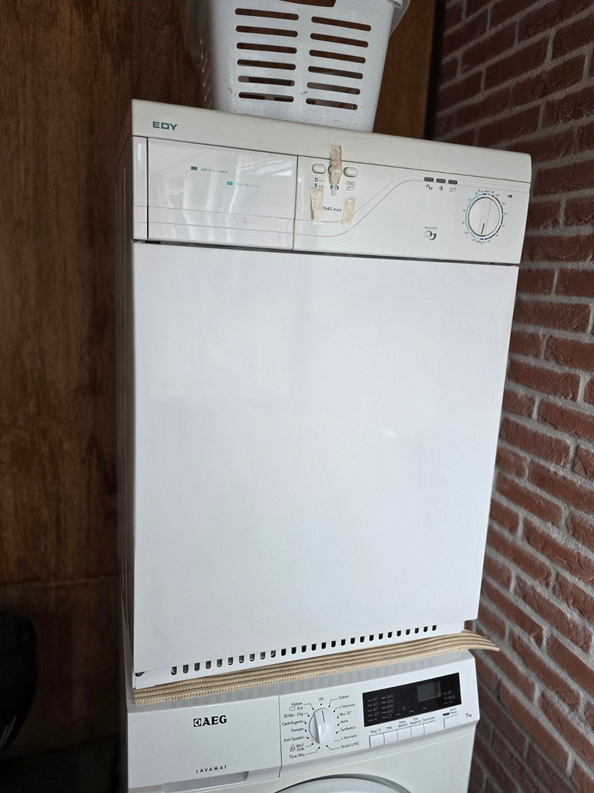 EDY Condens Wasdroger 7645 Inox - Gebruikt, Ophalen, 6 tot 8 kg, Gebruikt, Luchtafvoer