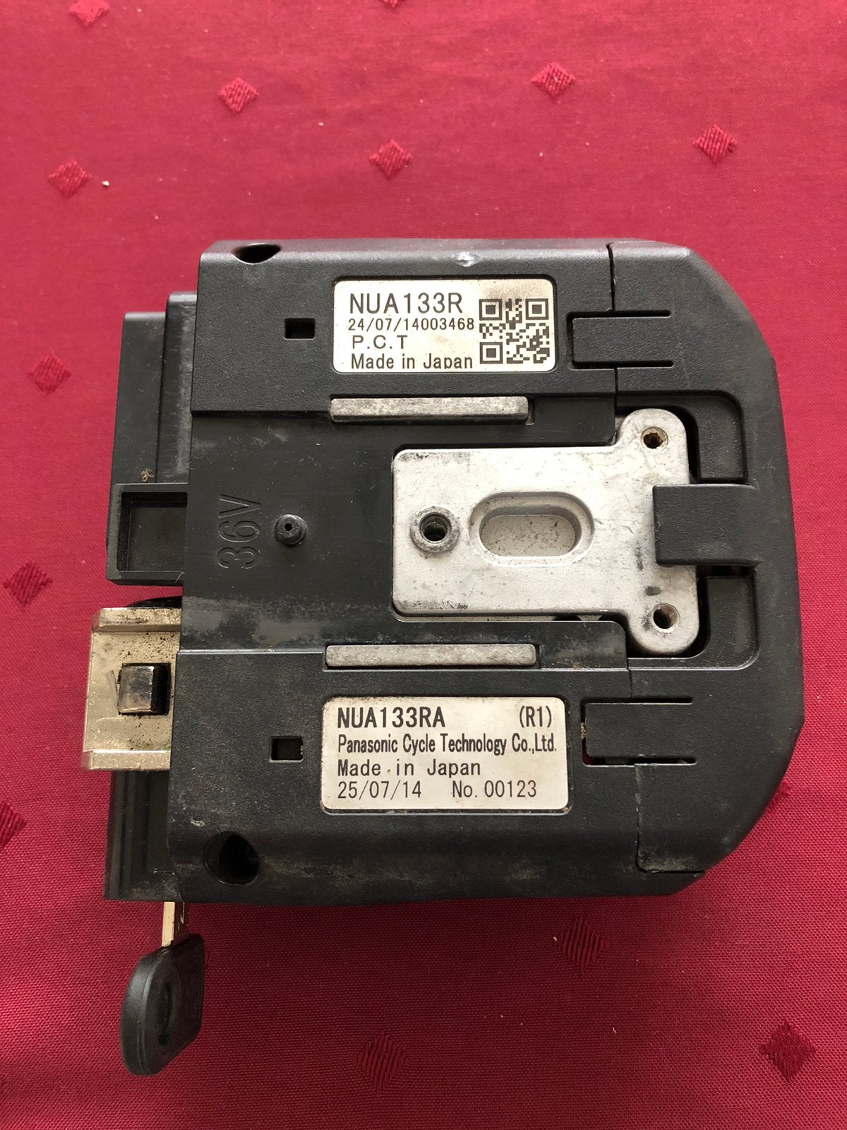 Accu slede Gazelle Panasonic met sleutel, Ophalen of Verzenden, Gebruikt