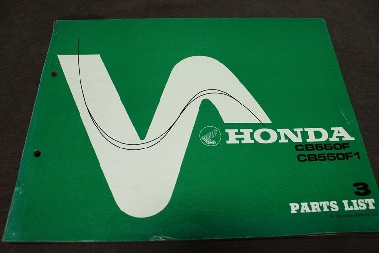 Honda CB550 F F1 1976 motorcycle parts list CB 550 four, Ophalen of Verzenden, Honda