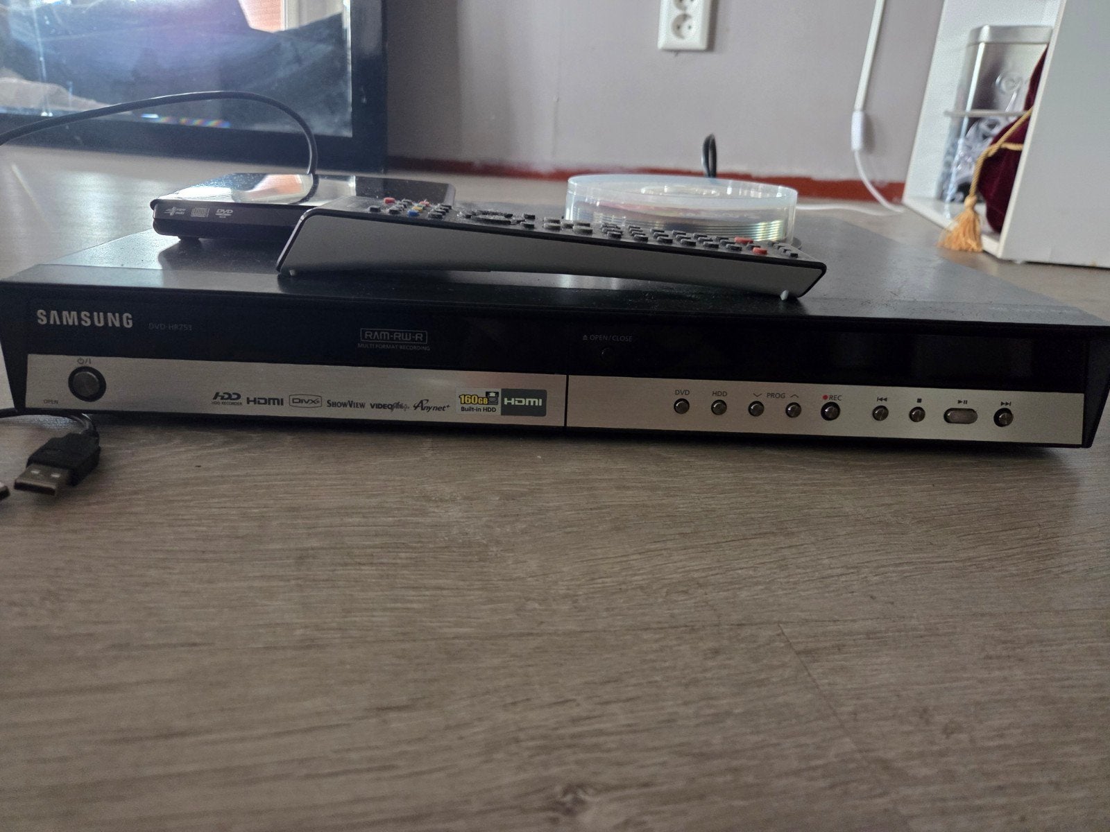 Samsung DVD-HDD Recorder met 160GB HDD en HDMI, Gebruikt, Met harddisk, Dvd-recorder, Ophalen of Verzenden