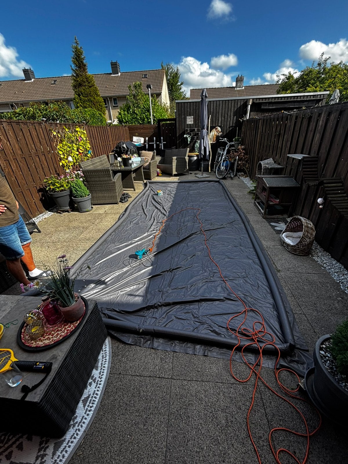 Opblaasbaar gronzeil buitenmaat 590x270, Ophalen of Verzenden, Zo goed als nieuw