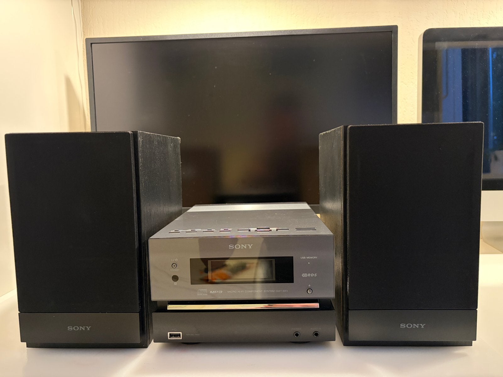 Sony CMT-BX5 micro hi-fi stereosysteem (usb), Ophalen of Verzenden, Zo goed als nieuw, Cd-speler, Sony