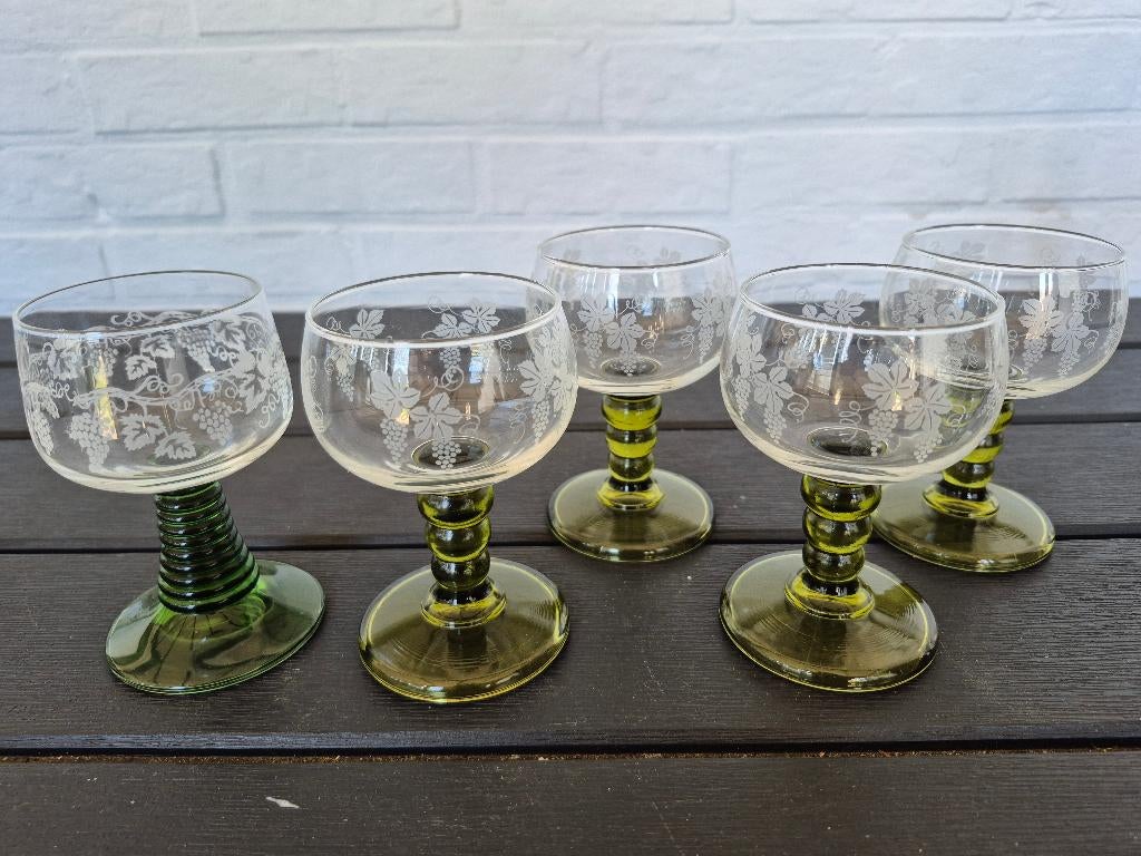 Vintage Luminarc Roemer wijnglazen, Verzamelen, Glas en Borrelglaasjes, Ophalen, Gebruikt, Overige typen