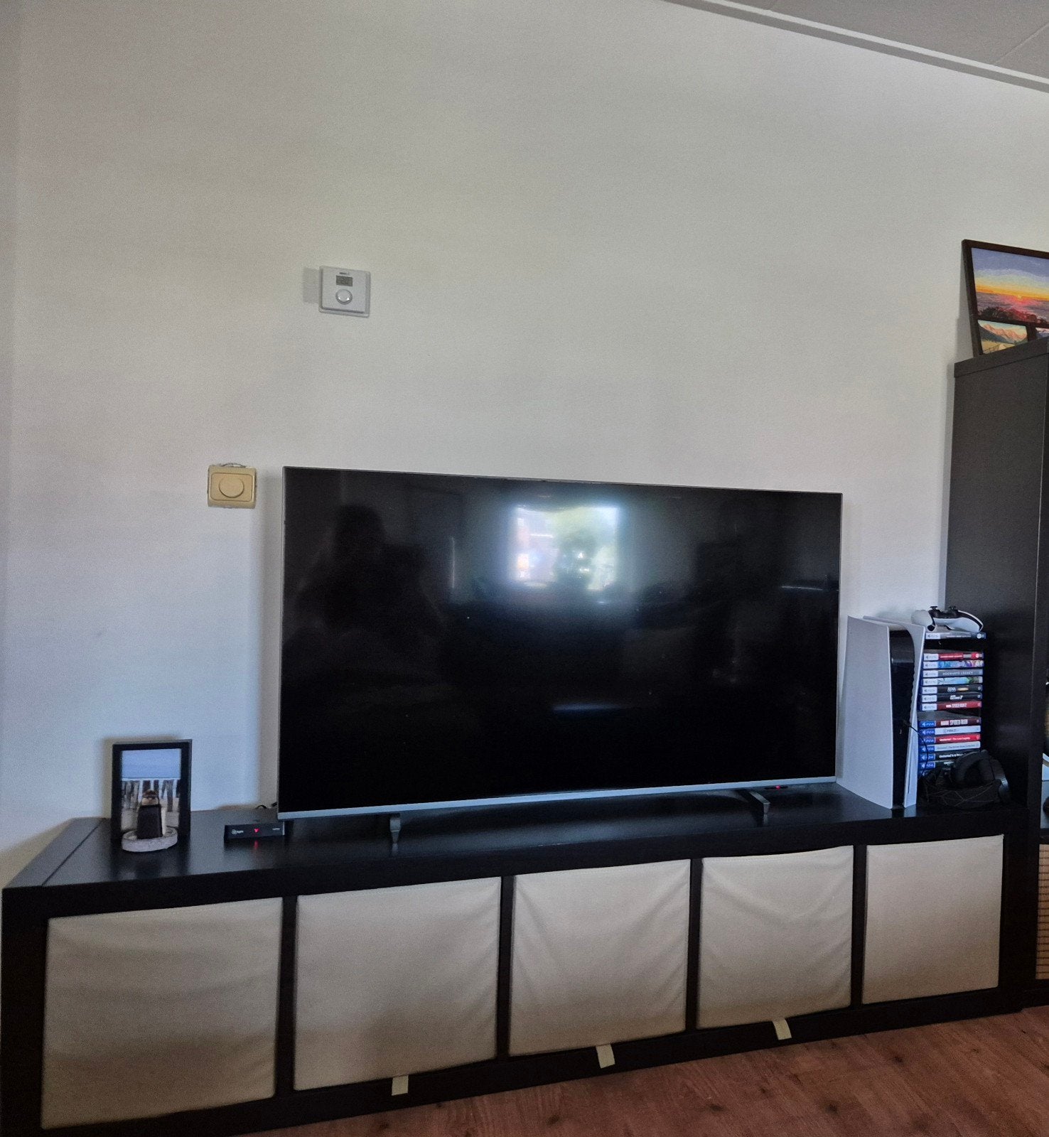 IKEA Expedit/Kallax vakkenkast 1x5 - zwartbruin, Ophalen, Gebruikt, 25 tot 50 cm, 150 tot 200 cm
