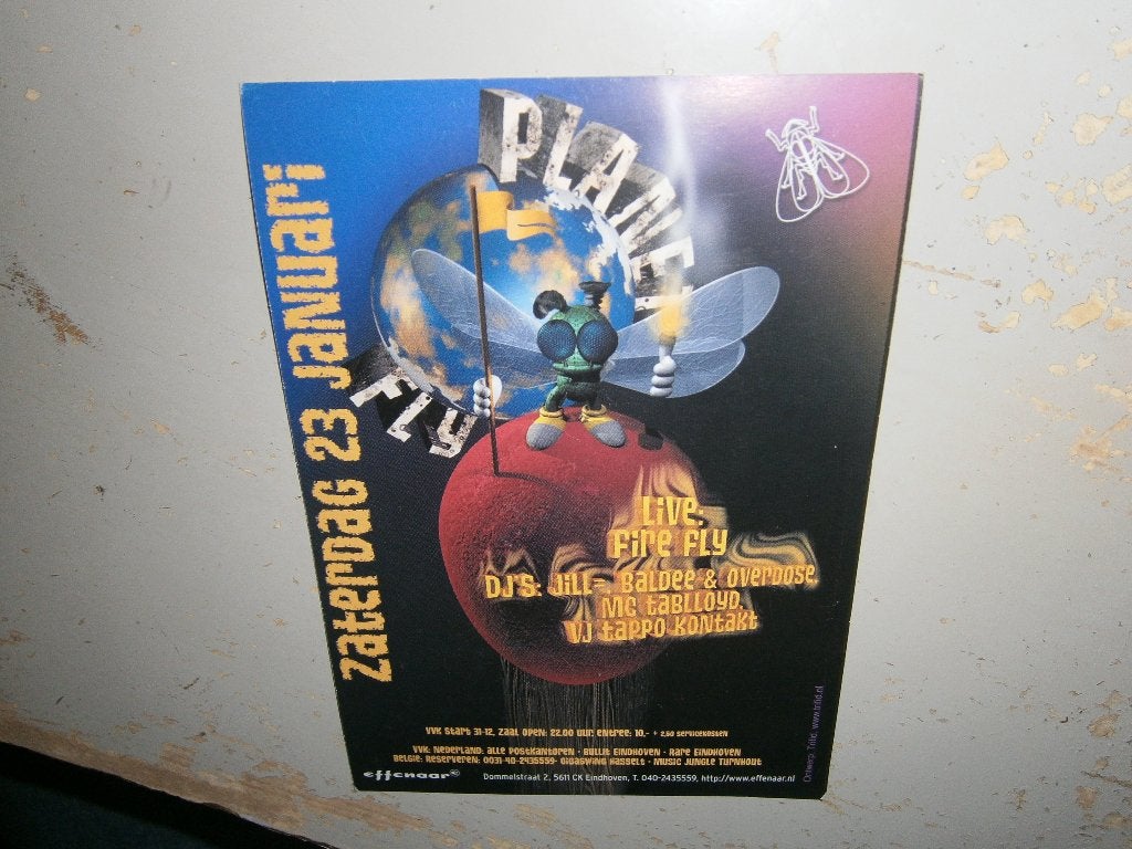 Zodiak Commune + Planet Fly - Effenaar Eindhoven. 1999 Flyer, Ophalen, Rechthoekig Staand, A4 of kleiner, Zo goed als nieuw