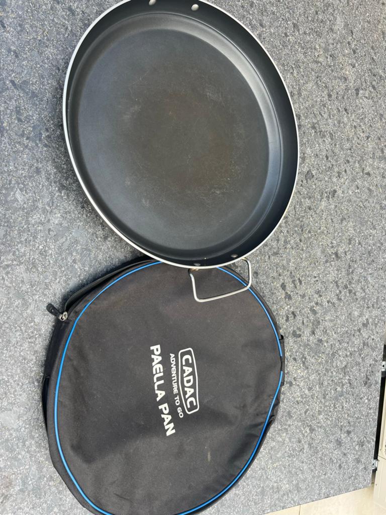 Cadac Paella Pan zgan 46 cm - Ideaal voor Camping en Outdoor, Ophalen of Verzenden, Zo goed als nieuw, Aluminium, Koekenpan of Braadpan