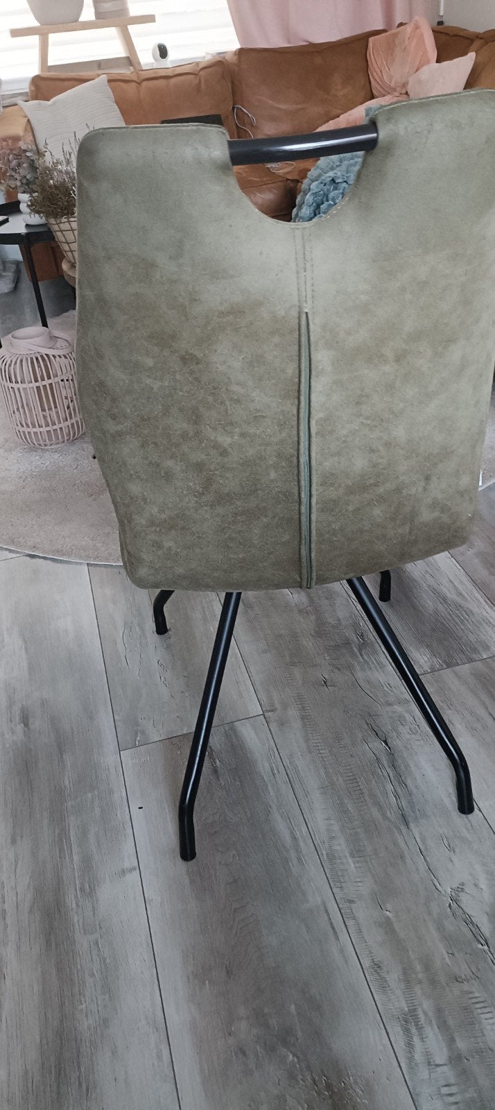 6 Eetkamerstoelen, Ophalen, Gebruikt, Overige kleuren, Metaal
