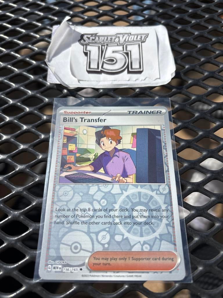 Pokémon TCG: Bill's Transfer Trainer Kaart (Scarlet & Violet, Ophalen of Verzenden, Zo goed als nieuw, Losse kaart