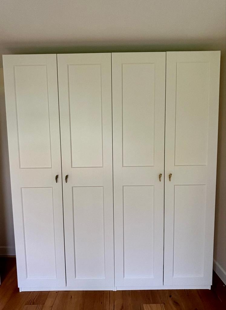 Twee witte IKEA Pax kledingkasten met indeling, Huis en Inrichting, Ophalen, Gebruikt, 200 cm of meer, 150 tot 200 cm