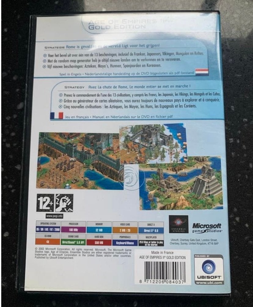 Age of Empires II Gold Edition PC CD-ROM - Zo goed als nieuw, Online, 1 speler, Ophalen of Verzenden, Zo goed als nieuw