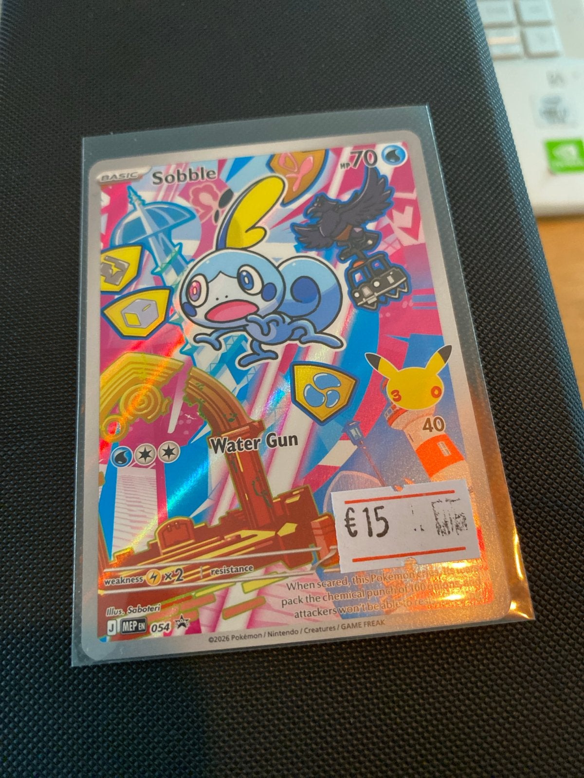 Pokémon Kaart Sobble J MEP EN 054 - Foil, Ophalen of Verzenden, Zo goed als nieuw, Losse kaart, Foil