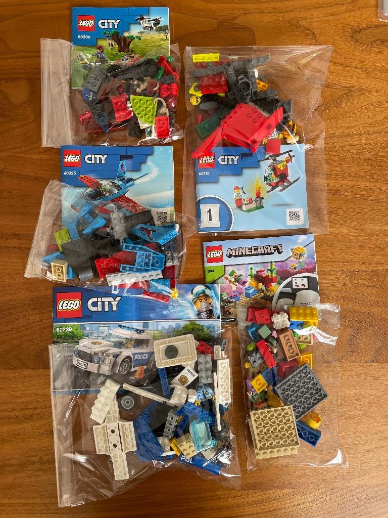 Lego sets 60239-60323-60300-60318-21164, Ophalen of Verzenden, Zo goed als nieuw, Complete set, Lego