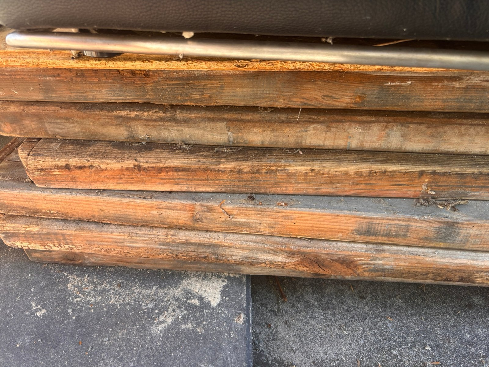 6 Steenschotten, Ophalen, Gebruikt, Hout