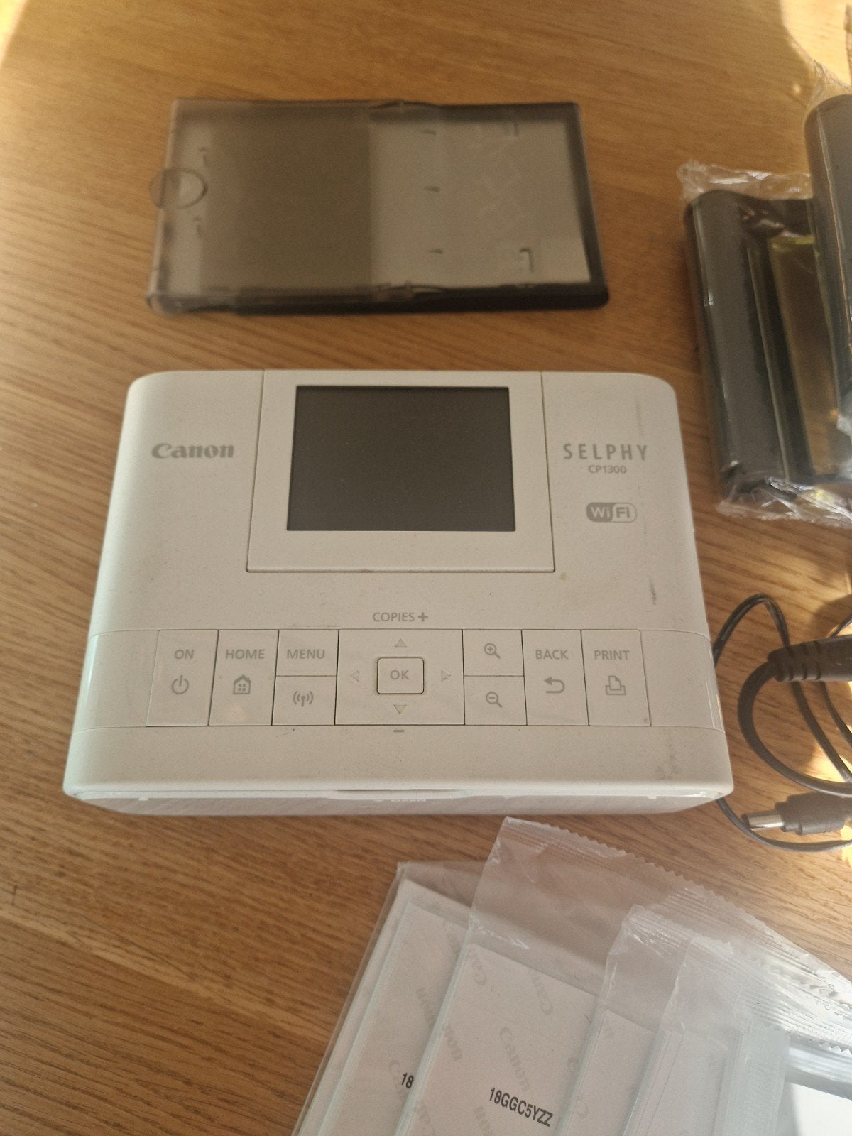 Canon Selphy CP1300 Fotoprinter met extra papier en inkt, Fotoprinter, Verzenden, Canon, Zo goed als nieuw