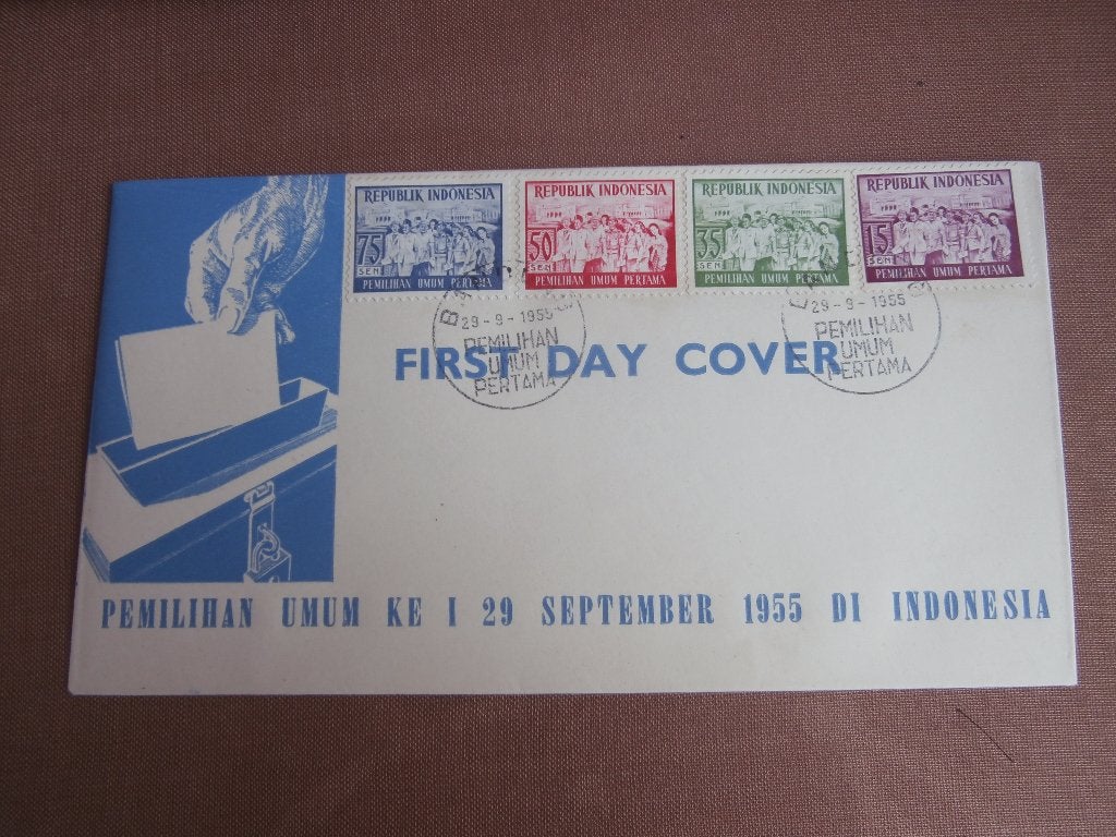 INDONESIE 1956; FDC ASIAN-AFRICAN CONFERENCE, Postzegels en Munten, Postzegels | Eerstedagenveloppen, Verzenden, Onbeschreven