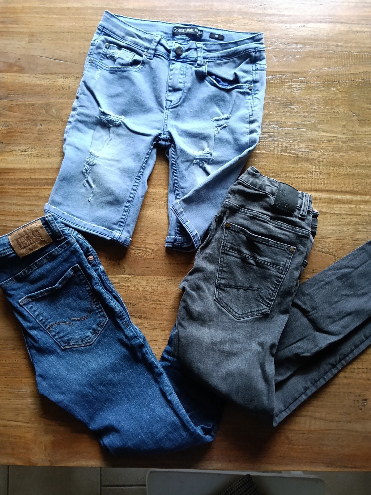 3x broek mt 158/ 164, Ophalen of Verzenden, Zo goed als nieuw, Blauw, W32 (confectie 46) of kleiner