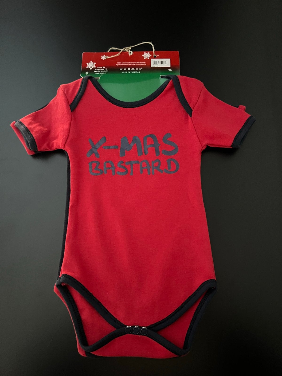 2-pack Kerst Rompertjes - 'X-mas Bastard' & 'Jingle Bells Ro, Kinderen en Baby's, Ophalen of Verzenden, Nieuw, Jongetje of Meisje