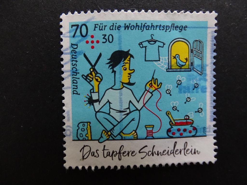 Postzegel Duitsland / Das tapfere Schneiderlein, Ophalen of Verzenden, BRD, Gestempeld