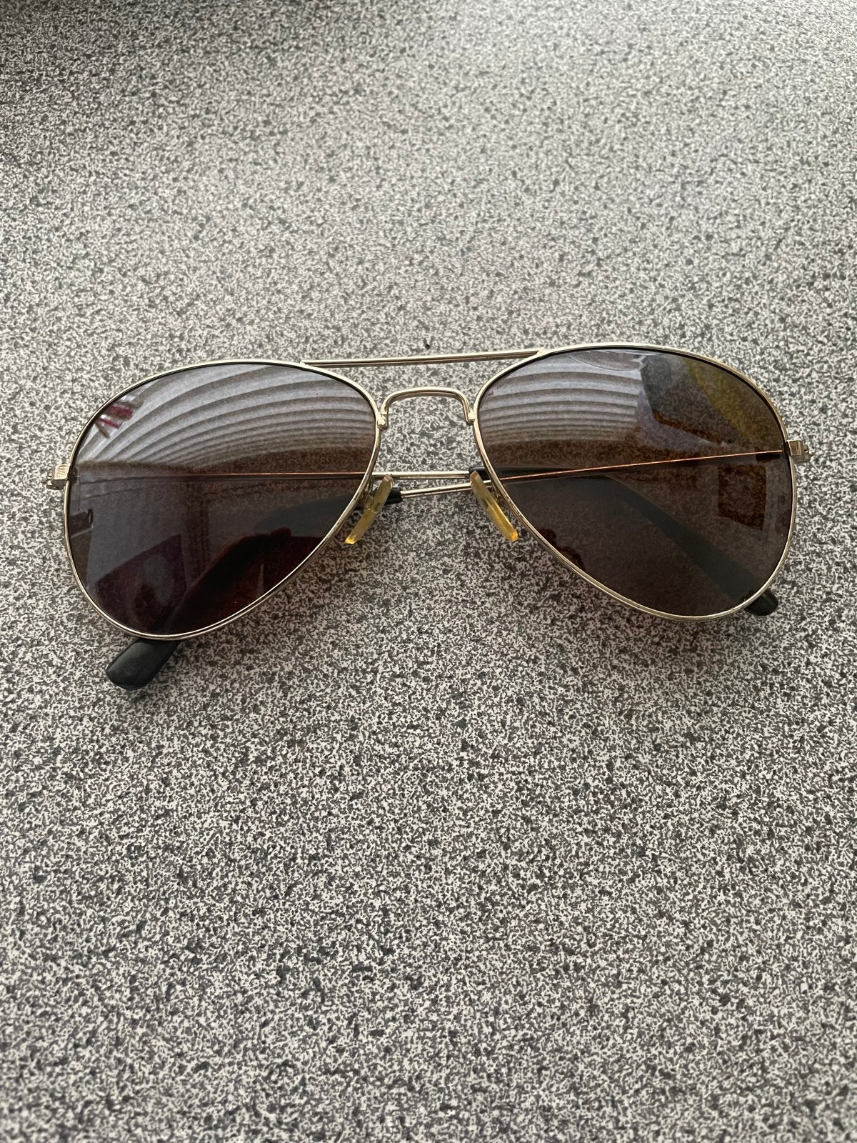Pilotenbril Zonnebril Bruin Zilver Aviator, Sieraden, Tassen en Uiterlijk, Overige merken, Gebruikt, Zonnebril, Bruin