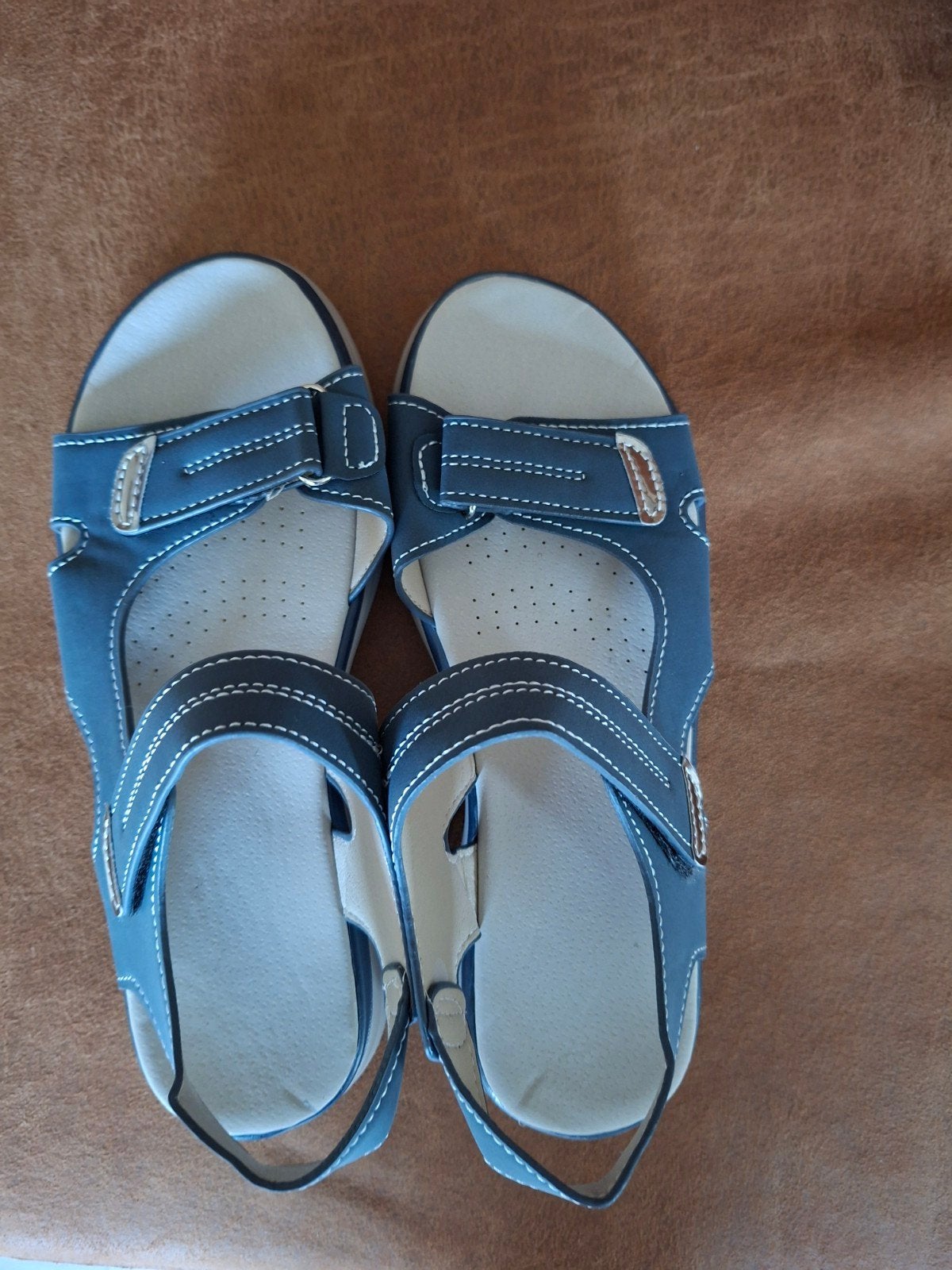 Comfortabele blauwe sandalen - Maat 39, Kleding | Dames, Ophalen of Verzenden, Zo goed als nieuw, Blauw, Sandalen of Muiltjes