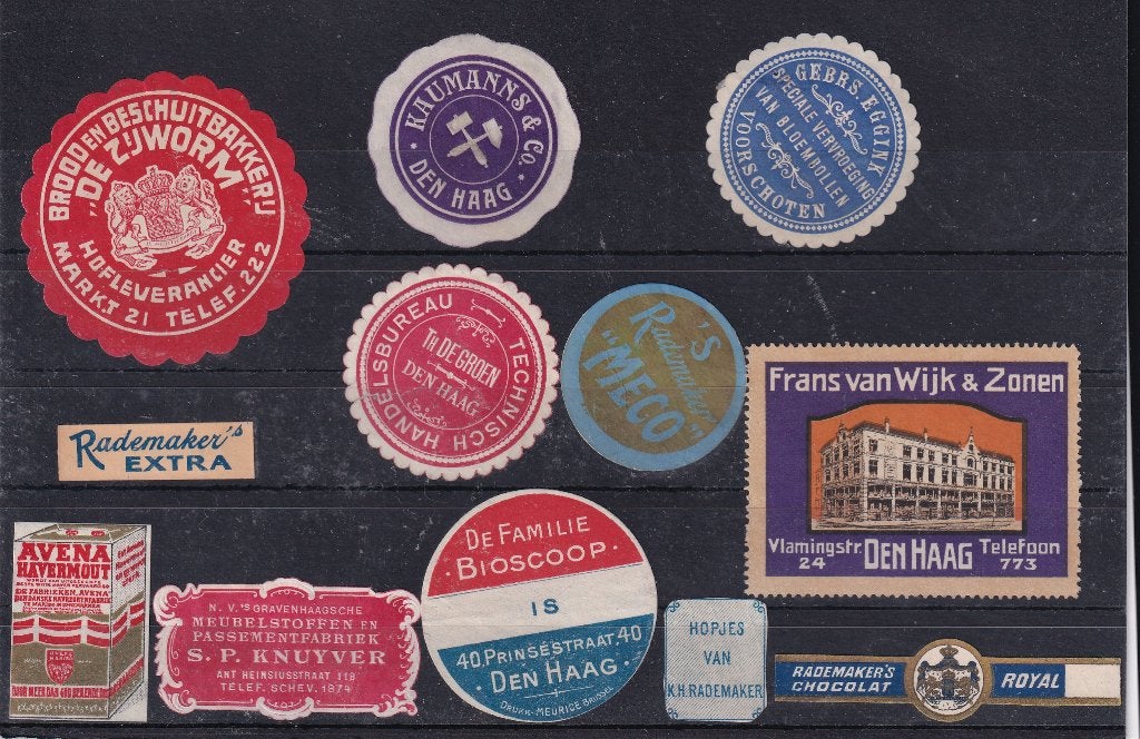 D124) 12 vignetten voor 1940 meest den Haag, Verzenden, Nederland