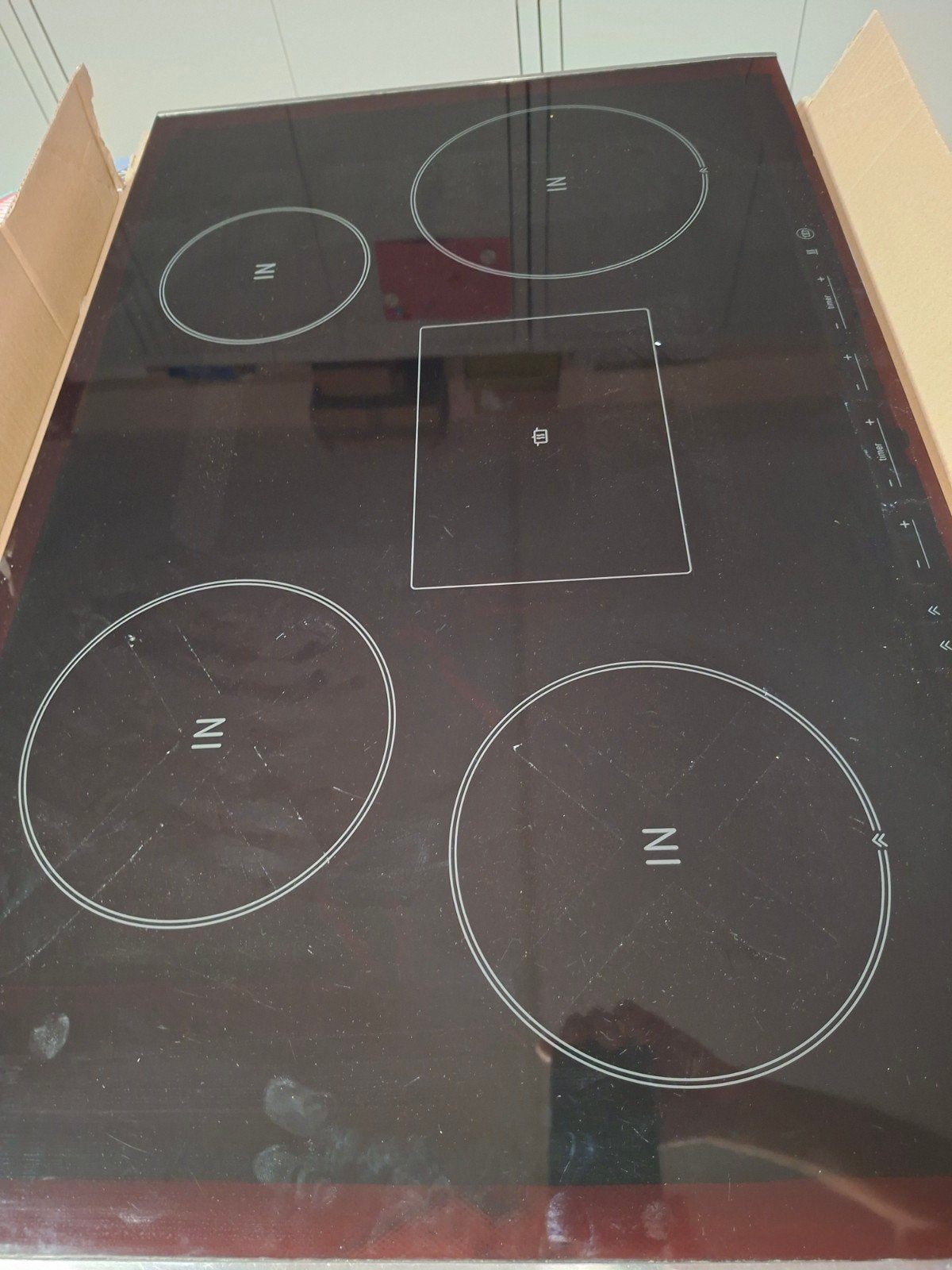 siemens 80cm inductiekookplaat linkerzijde defect EH78754, Witgoed en Apparatuur, Kookplaten, Ophalen, Gebruikt, 4 kookzones, Inbouw