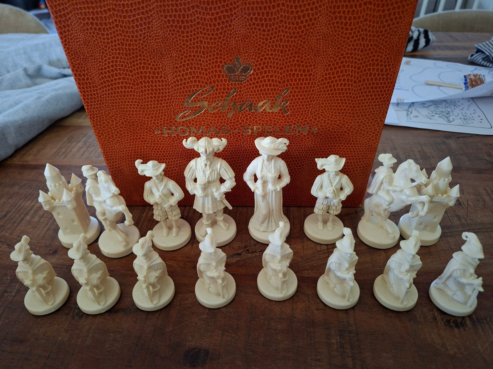 Vintage Homas Spelen Schaakspel - Compleet en Goede Staat, Een of twee spelers, Ophalen, Gebruikt, Homas Spelen