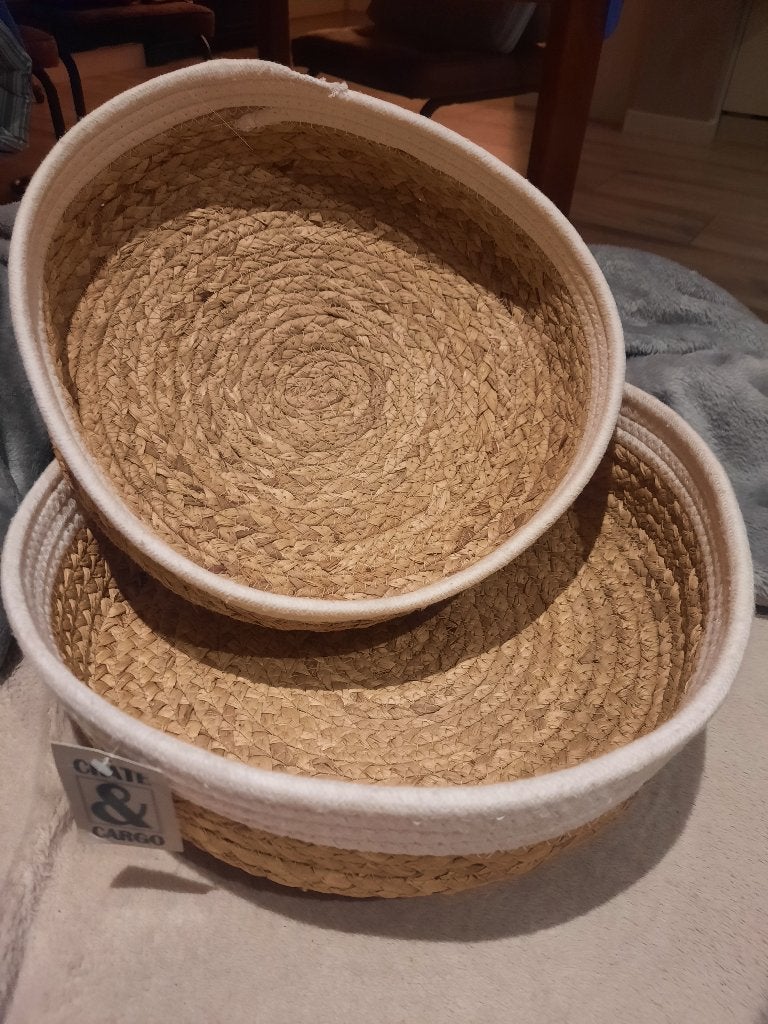 Mandenset 2-delig, Ophalen, Overige materialen, Gevlochten, Mand
