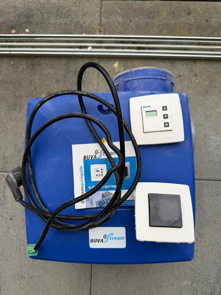 Buva Q stream compleet set, Doe-het-zelf en Verbouw, Ventilatie en Afzuiging, Ophalen, Zo goed als nieuw, Afzuiger