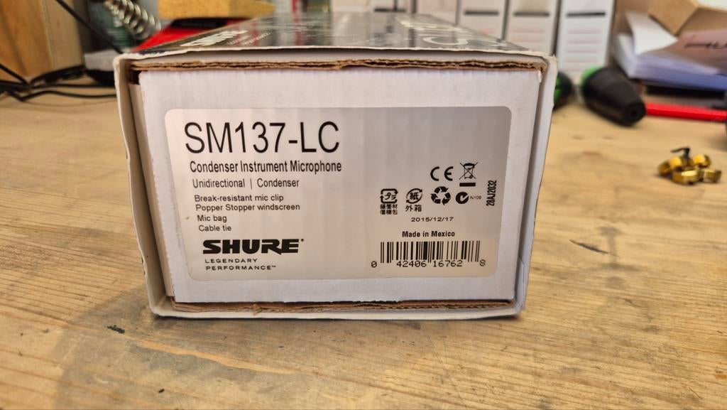 Shure SM137 - LC microfoon, Muziek en Instrumenten, Ophalen of Verzenden, Zo goed als nieuw, Instrumentmicrofoon