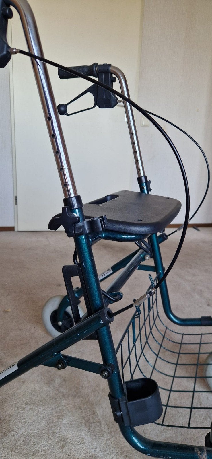 Quatro rollator in blauw/groen., Ophalen, Opvouwbaar