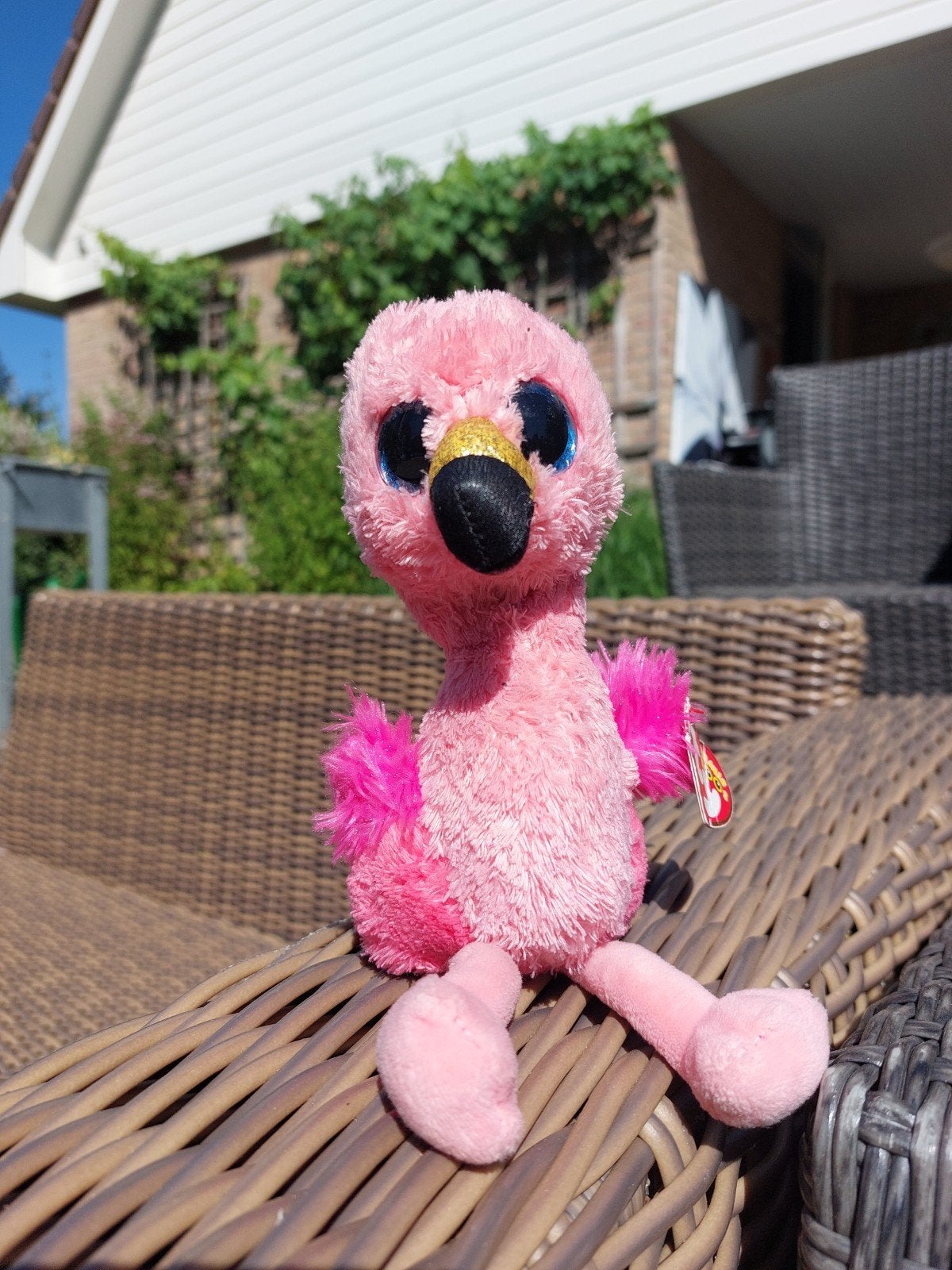 Ty Beanie Boos Gilda de Roze Flamingo Knuffel met Label, Overige karakters, Overige typen, Ophalen of Verzenden, Roze