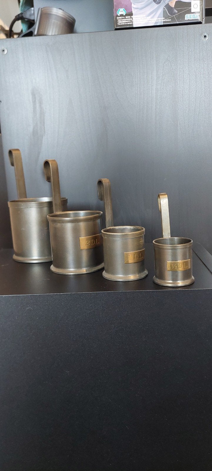 Vintage Tinnen Maatbekers met Keurmerk Engel (Karel Roelen ), Antiek en Kunst, Ophalen of Verzenden