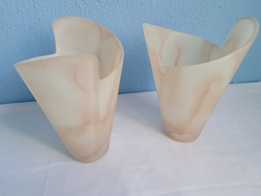 Vintage zakdoek gevormde lampenkappen. Set van 2 stuks:, Ophalen of Verzenden, Zo goed als nieuw