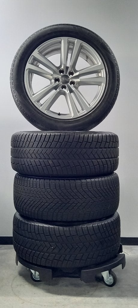 Audi Q7 20'' Lichtmetalen velgen met winterbanden, Ophalen, Gebruikt, Velg(en), 285 mm