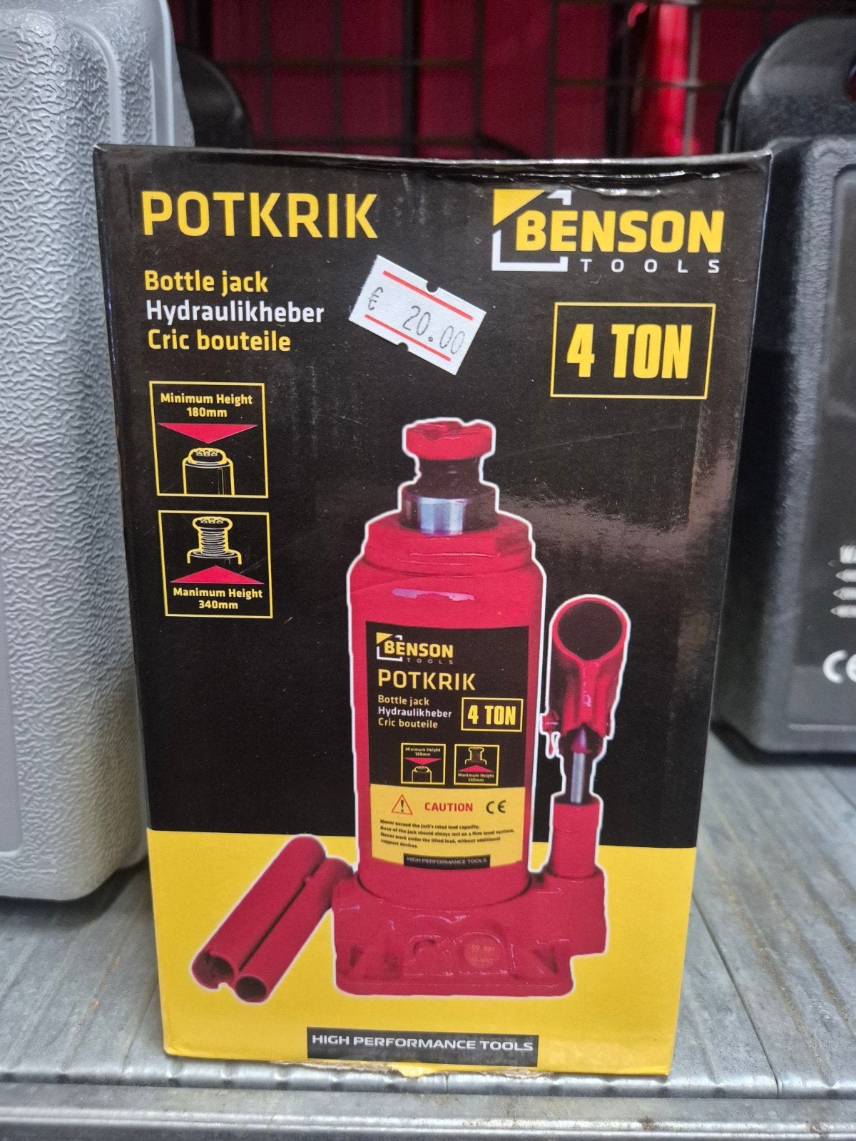 Nieuwe potkrik 4 Ton in doos - Hydraulische Krik, Potkrik, Nieuw, Ophalen of Verzenden, A