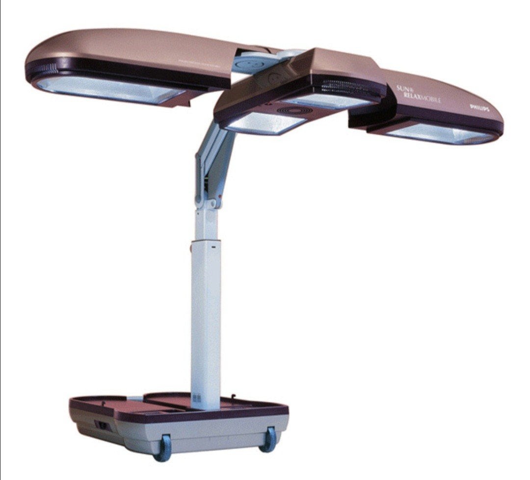 Philips HB 795 Sun & Relax zonnebank met infrarood, Ophalen, Gebruikt, Zonnebank enkelzijdig, Minder dan 10 lampen