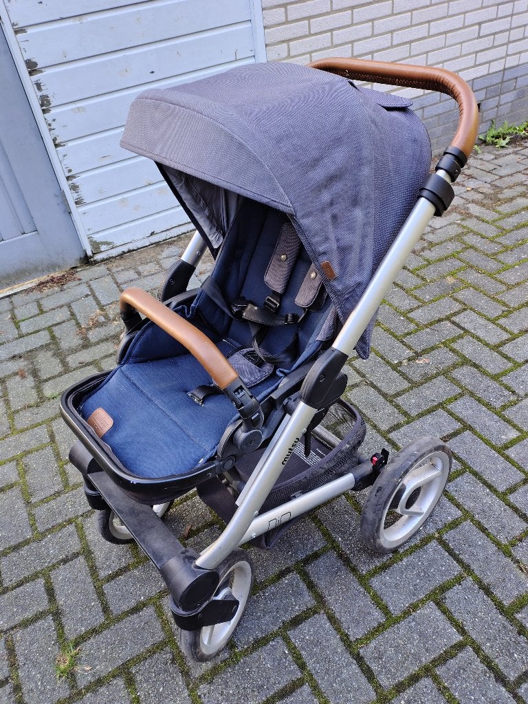 Mutsy kinderwagen - Blauw met bruine accenten, Ophalen, Gebruikt, Combiwagen, Mutsy
