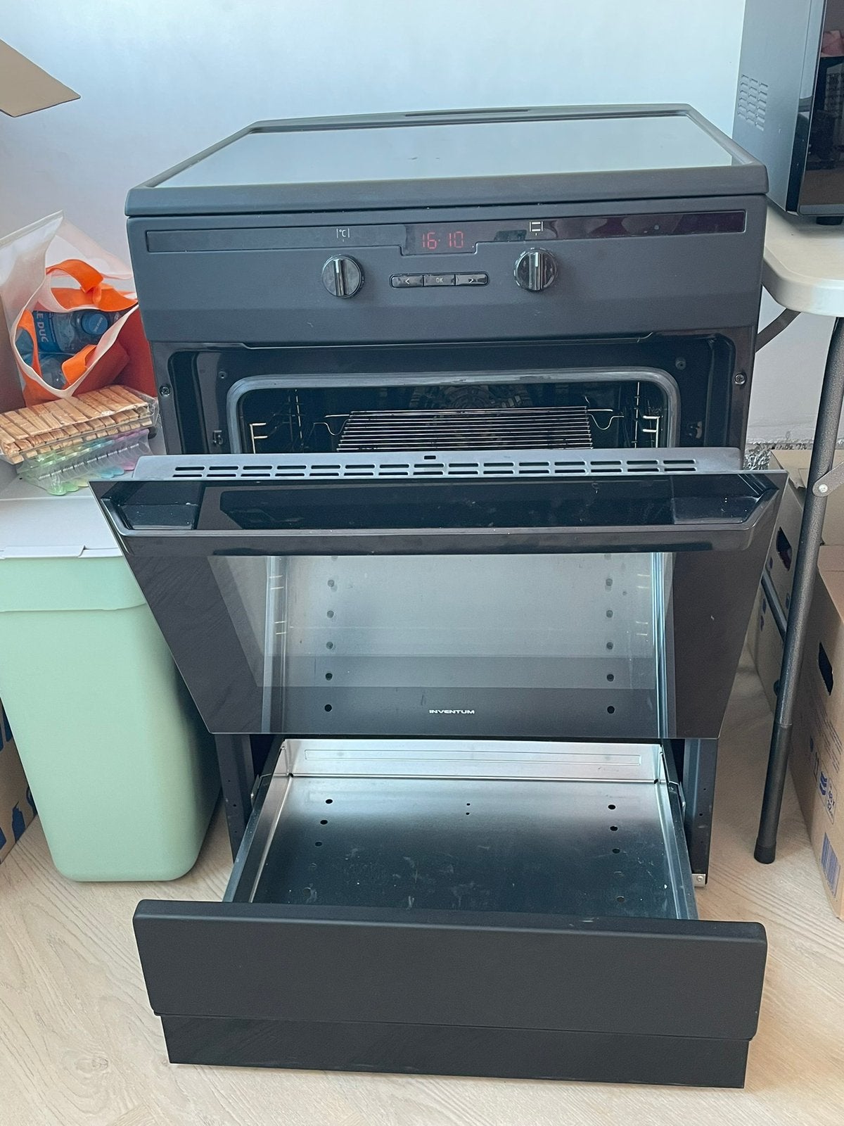 Inventum inductiefornuis - 60cm, Ophalen, Zo goed als nieuw, 45 tot 60 cm, 60 cm of meer
