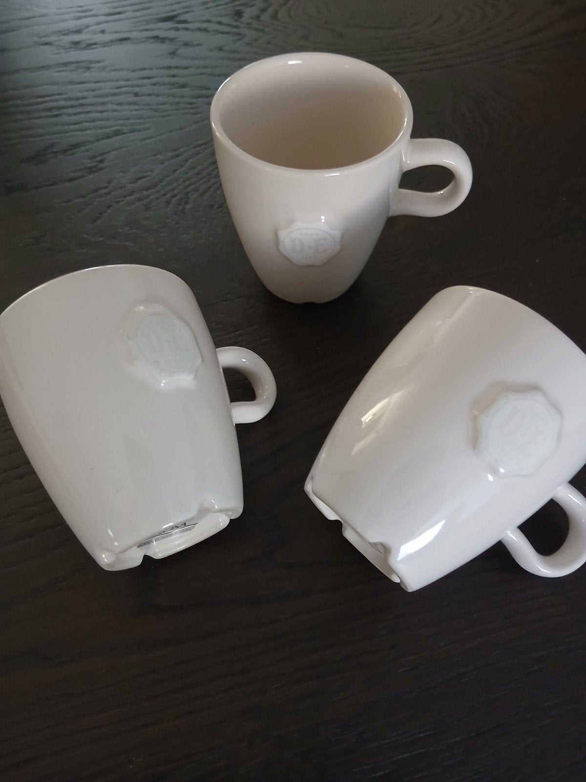 3x Douwe Egberts Mosa Crème Koffiekopjes, Huis en Inrichting, Gebruikt, Overige merken, Keramiek, Vintage