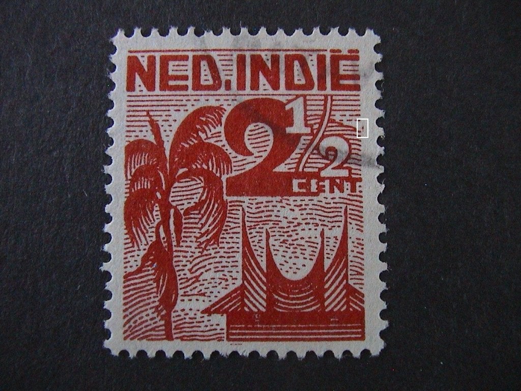 Plaatfout ned. Indie 319 , gestempeld., Ophalen of Verzenden, Gestempeld, Nederlands-Indië